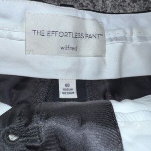 Size 00- Wilfred The Effortless Pant slacks in black